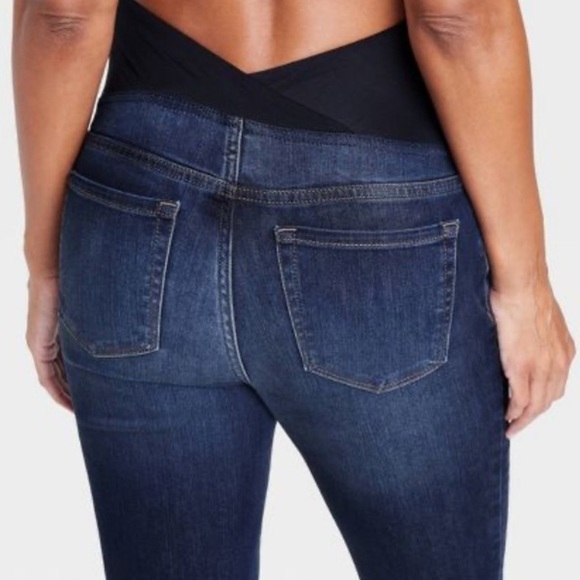 Isabel by Ingrid & Isabel Maternity Jean High Over Belly Back Crossover Panel - Picture 4 of 14